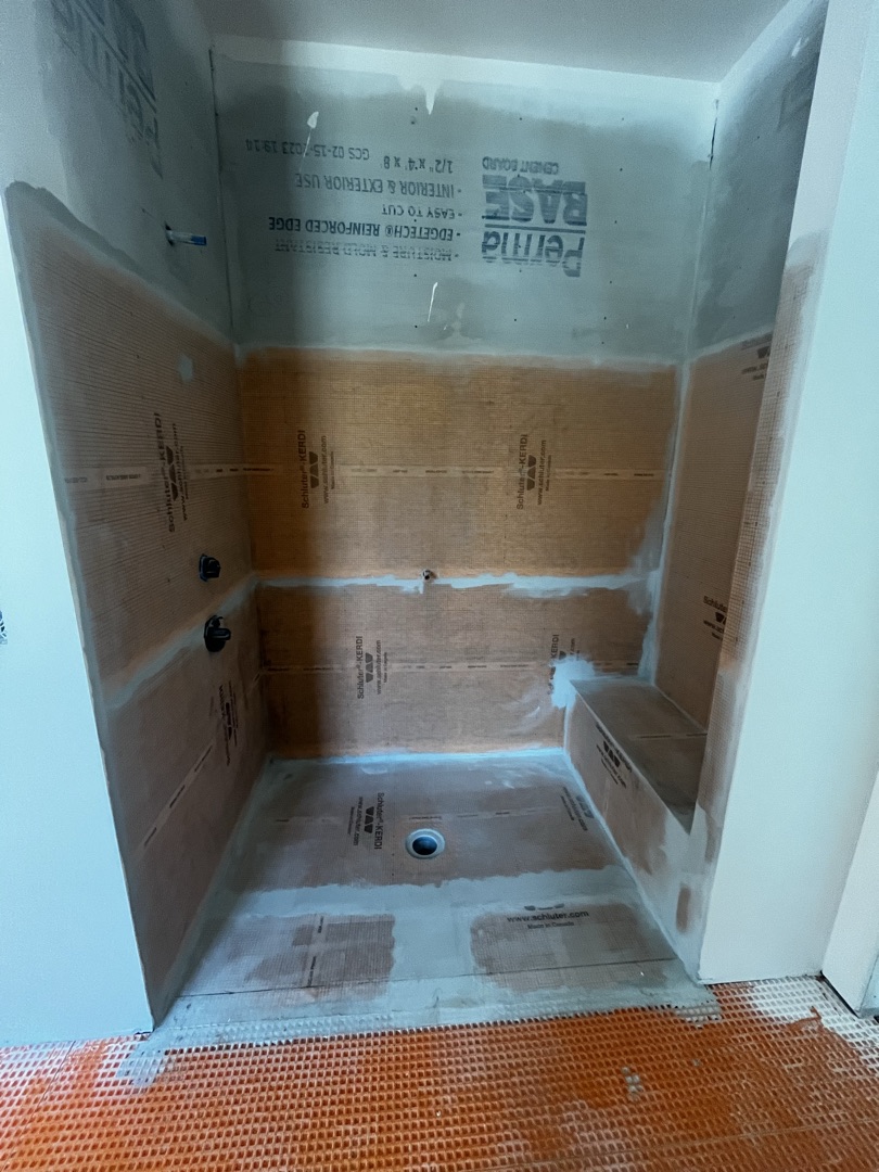Walk-in shower conversion with proper waterproofing, KV Tileworks Sanford